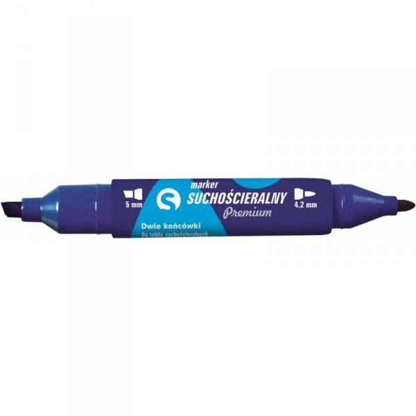 Marker suchościeralny dwustronny niebieski KM504-N2 TETIS 5mm/4.2mm