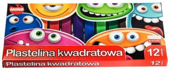 Plastelina kwadratowa dla dzieci Zestaw 12 kolorów MONA St.Majewski
