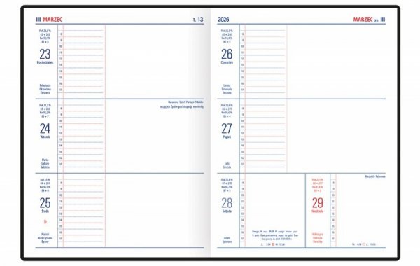 Kalendarz TENO notesowy N1 145x194mm 2026 TELEGRAPH