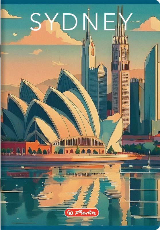 Zeszyt szkolny A4 96 kartek w kratkę 70g RETRO CITY 400196848 HERLITZ
