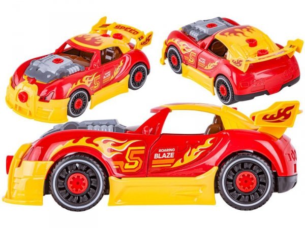 Sportowy Samochód do rozkręcania i skręcania 2w1 TUNING + Wkrętarka