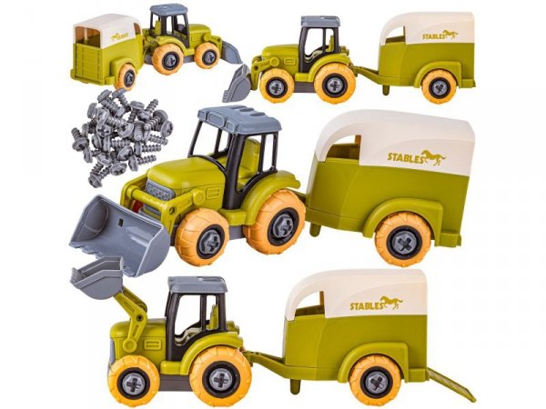 Farma Traktor Kombajn Do Skręcania Stajnia Gospodarstwo Rolne Zestaw Majsterkowicza Rolnika Zwierzęta Wkrętarka