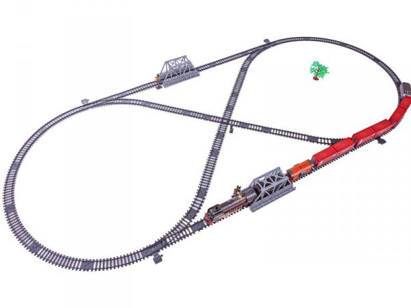 Kolejka R/C Elektryczna Lokomotywa Pociąg Towarowy Para Duży Zestaw Zdalnie Sterowana Akumulator