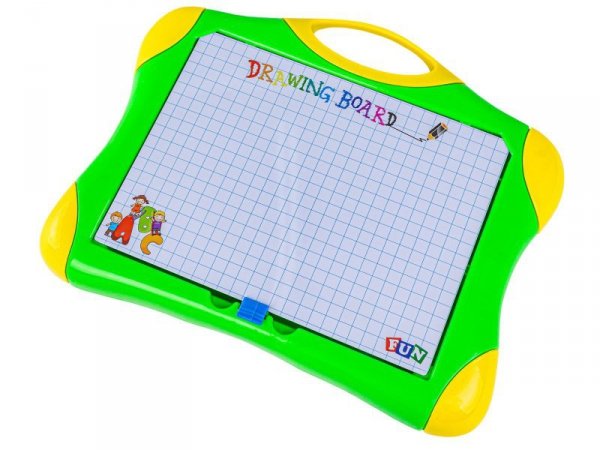 Wielofunkcyjna tablica magnetyczna 2w1, Pisak, Magnesy - literki, cyferki