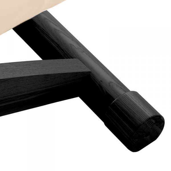 Leżanka SPA Sillon Siesta kremowa z czarną podstawą