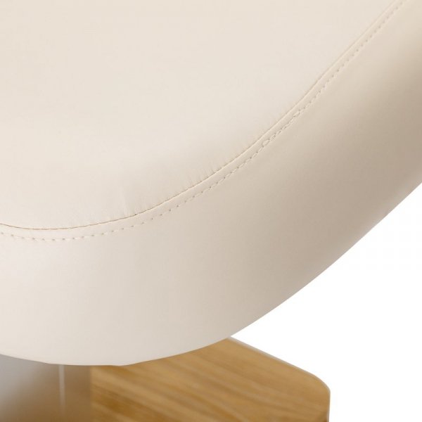 Leżanka SPA Sillon Comfort kremowa z jasnobrązową podstawą