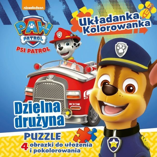 Psi Patrol Ukladanka Kolorowanka Dzielna Druzyna
