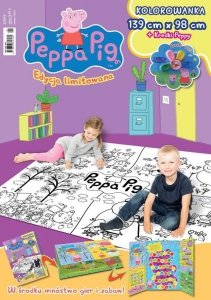 Świnka Peppa Edycja limitowana 2/2016 KOLOROWANKA 139 x 98 cm + kredki-łezki Peppy