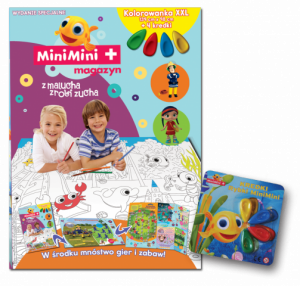 MiniMini+ magazyn Wydanie specjalne 2/2016 kolorowanka podłogowa z kredkami Rybka