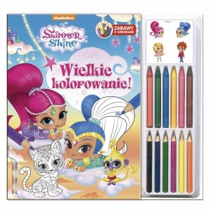 Shimmer i Shine Zabawy z kredkami Wielkie kolorowanie