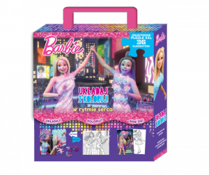Barbie Układaj i koloruj! W rytmie serca Kolorowanka i puzzle XXL
