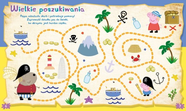 Świnka Peppa Zadanie Przyklejanie 6 Ahoj, piraci!