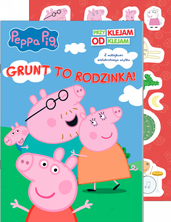 Świnka Peppa Przyklejam odklejam 5 Grunt to rodzinka