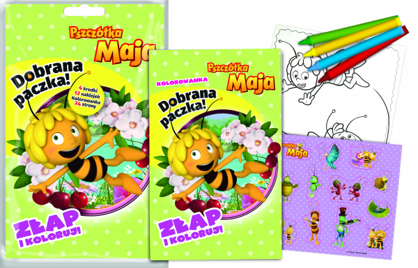 Pszczółka Maja Dobrana paczka Złap i koloruj!