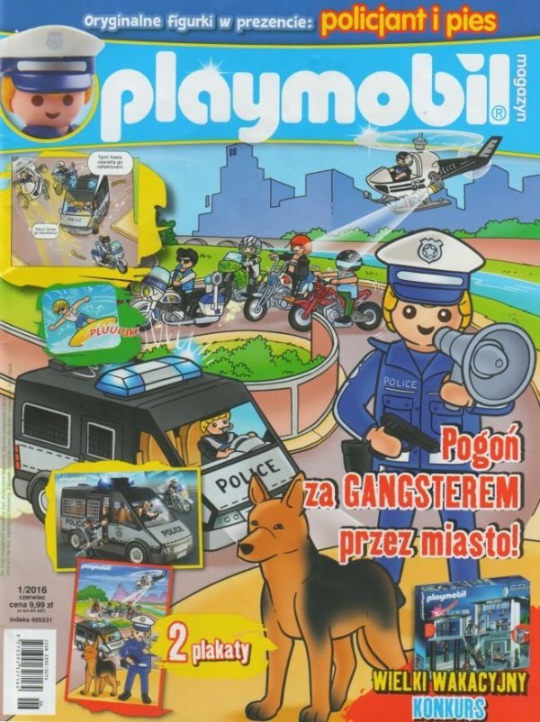 Playmobil magazyn 1/2016 + policjant i pies