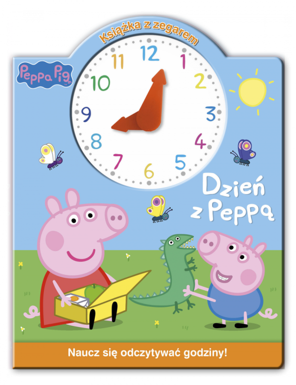 OUTLET Świnka Peppa Książka z zegarem Dzień z Peppą