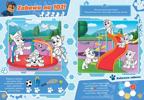 Psi Patrol Rysowanki z bajecznymi tatuażami 2 Barwy zabawy