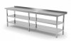 Stół przyścienny z dwiema półkami 2300 x 600 x 850 mm POLGAST 103236/2-6 103236/2-6