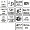 STÓŁ CHŁODNICZY PODBLATOWY 317L 3 DRZWIOWY YATO YG-05259 YG-05259