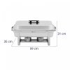 Podgrzewacz do potraw - GN 1/1 - 9 l - 2 pojemniki na paliwo - 500 x 300 x 60 mm ROYAL CATERING 10012834 RCCD_RT18_9L