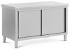  Stół roboczy z szafką przelotową ze stali nierdzewnej - ECO - 140 x 70 cm - 500 kg - Royal Catering 10013445 RCSSCB-140X70-H 