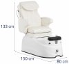 Fotel do pedicure elektryczny - brodzik na stopy - 105 W - 150 kg - biały - funkcja masażu Physa 10040727 PHY_PSC_01