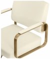 Fotel fryzjerski z podnóżkiem - 50 - 66 cm - 200 kg - kremowy / złoty Physa 10040887 PHYSA OTLEY CREAM_GOLD