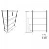 Regał - 120 cm - stal nierdzewna ROYAL CATERING 10010224 RCER-120
