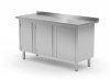 Stół przyśćienny szafka z drzwiami na zawiasach 1400 x 700 x 850 mm POLGAST 128147-3 128147-3