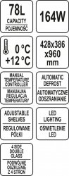 WITRYNA CHŁODNICZA 78L 42x38x96 SREBRNA YATO YG-05057 YG-05057