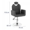 Fotel fryzjerski PHYSA 10040542 LIVORNO GRAY