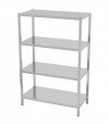 Regał magazynowy skręcany, 4 półki pełne 1000 x 700 x 1800 mm POLGAST 334107SK 334107SK