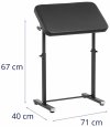 Podłokietnik do tatuażu - z regulacją wysokości - odchylany - 71 x 40 x 67 - 109 cm Physa 10040814 PHY_TA_04
