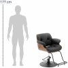 Fotel fryzjerski z podnóżkiem - 830-960 mm - 200 kg - czarny PHYSA PHYSA FILEY BLACK 10040627 4062859180148