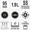 GARNEK ŚREDNI Z POKRYWKĄ SS 16x9,5CM YATO YG-00021 YG-00021