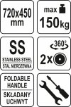 WÓZEK PLATFORMOWY SKŁADANY SS YATO YG-09080 YG-09080