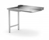 Stół wyładowczy do zmywarek na dwóch nogach - lewy 1300 x 760 x 850 mm POLGAST 239137-760-L 239137-760-L
