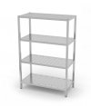 Regał magazynowy, 4 półki perforowane 600 x 700 x 1800 mm POLGAST 344067 344067