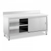 Stół roboczy z szafką - rant - 180 x 60 cm - 600 kg ROYAL CATERING 10011677 RCSSCB-180X60-E-B