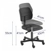 Krzesło robocze - 120 kg - czarne - wysokość 410 - 550 mm FROMM STRACK 10260338  STAR_CHAIR_11