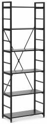 Regał na książki - 28 x 60 x 182 cm - 150 kg - czarny Fromm Starck 10260382 STAR_BC_11 