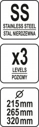 PATERA NA OWOCE I CIASTKA 3-STOPNIOWA YATO YG-08202 YG-08202