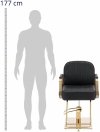 Fotel fryzjerski z podnóżkiem 56-73 cm 200 kg czarny/złoty PHYSA PHYSA STAUNTON BLACK & GOLD 10040759 4062859238023