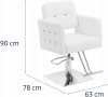Fotel fryzjerski Cottam z podnóżkiem 45-55cm 150kg PHYSA PHYSA COTTAM WHITE 10040757 4062859235770