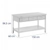 Stół ze stali nierdzewnej z szufladami - 150 x 60 cm ROYAL CATERING 10012697 RCAT-150/60-D