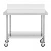 Stół ze stali nierdzewnej na kółkach - 70 x 100 cm - 155 kg ROYAL CATERING 10012809 RCAT-100/70-WS
