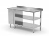 Stół przyścienny szafka z drzwiami na zawiasach i dwiema półkami - szafka po lewej stronie 1800 x 600 x 850 mm POLGAST 126186-L/2 126186-L/2