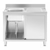 Szafka ze zlewem 1 komora 400 x 400 x 240 mm ROYAL CATERING 10012142 RC-IKS11