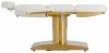 Fotel kosmetyczny - elektryczny - podgrzewany - 3 silniki - 300 W - 195 x 60 x 62 - 82 cm - 200 kg - biały / złoty Physa 10040821 PHYSA VARESE WHITE 