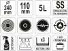 RONDEL Z POKRYWKĄ SS 24x11CM YATO YG-00062 YG-00062